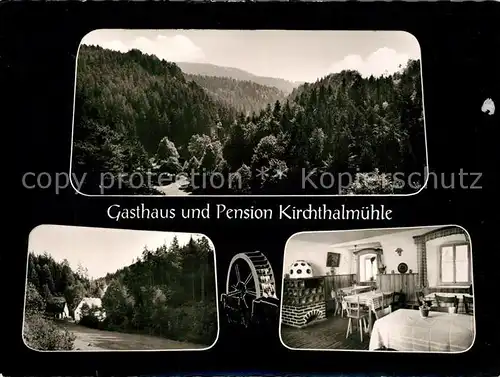 AK / Ansichtskarte Thalheim_Mittelfranken Gasthaus Pension Kirchthalmuehle Gaststube Thalheim Mittelfranken