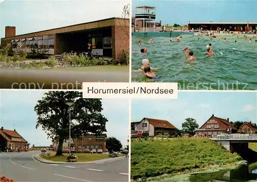 AK / Ansichtskarte Horumersiel Wellenbad Dorfplatz Am Siel Horumersiel