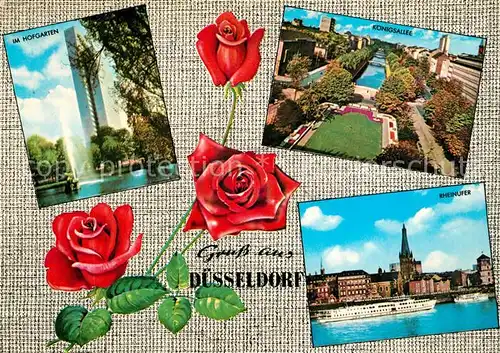 AK / Ansichtskarte Duesseldorf Hofgarten Koenigsallee Rheinufer Duesseldorf