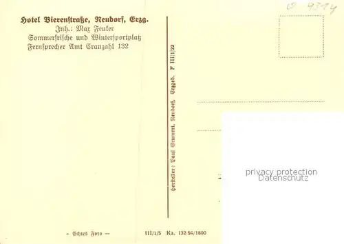 AK / Ansichtskarte Neudorf_Annaberg Hotel Bierenstrasse Neudorf Annaberg