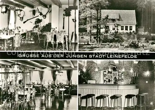 AK / Ansichtskarte Leinefelde Worbis Konsum Waldklause Koehlersgrund Jaegerzimmer Bauernstube Bar Leinefelde Worbis