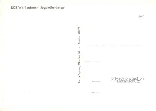 AK / Ansichtskarte Weissenbrunn_Oberpfalz Jugendherberge Weissenbrunn Oberpfalz