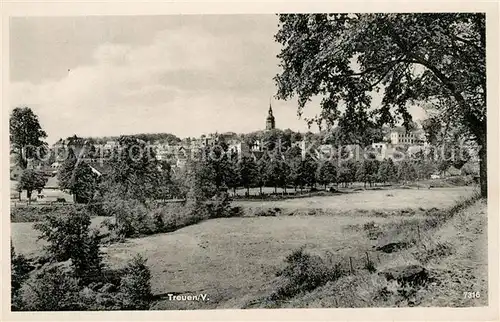 AK / Ansichtskarte Treuen Kirche Panorama Treuen