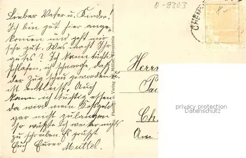 AK / Ansichtskarte Baerenstein_Altenberg Kirche mit Kriegerdenkmal Baerenstein_Altenberg