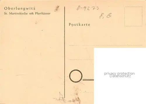 AK / Ansichtskarte Oberlungwitz Martinskirche Pfarrhaeuser Oberlungwitz