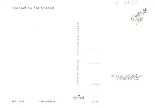 AK / Ansichtskarte Hohendorf_Vogtland Panorama Hohendorf_Vogtland