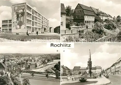 AK / Ansichtskarte Rochlitz_Sachsen Hermann Matern Oberschule Muehlgraben Platz der Befreiung Rochlitz Sachsen