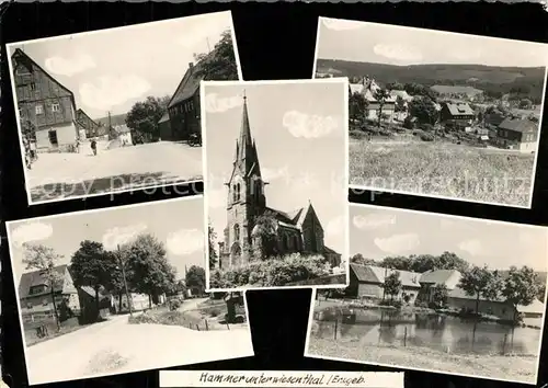 AK / Ansichtskarte Hammerunterwiesenthal Kirche Ortsansichten Hammerunterwiesenthal