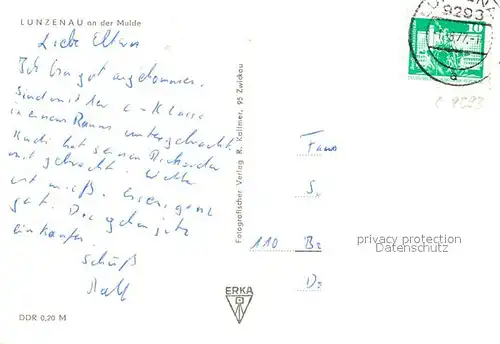 AK / Ansichtskarte Lunzenau Kirche Stadtansicht Bruecke Mulde Lunzenau