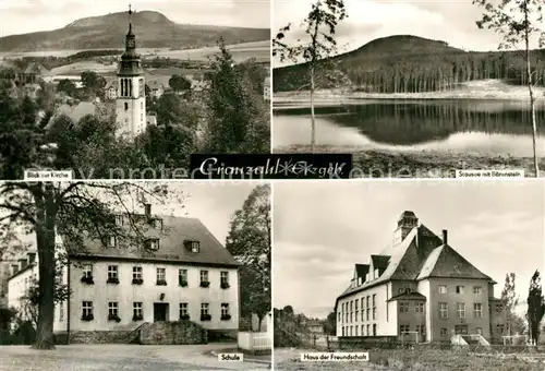 AK / Ansichtskarte Cranzahl Kirche Stausee Baerenstein Schule Haus der Freundschaft Cranzahl