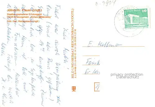 AK / Ansichtskarte Joessnitz FDGB Erholungsheim Richard Mildenstrey Joessnitz