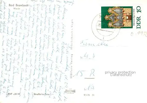 AK / Ansichtskarte Brambach_Bad Markt HO Cafe am Markt Brambach_Bad