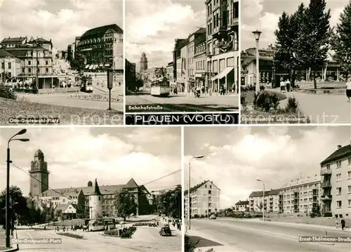 AK / Ansichtskarte Plauen_Vogtland Otto Grotewohl Platz Einkaufsstaette Raehnisberg Ernst Thaelmann Strasse Plauen_Vogtland