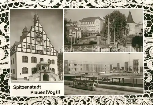AK / Ansichtskarte Plauen_Vogtland Rathaus Bahnhof Otto Grotewohl Platz Plauen_Vogtland