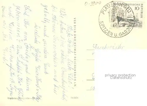 AK / Ansichtskarte Plauen_Vogtland Rathaus Bruecke Leninplatz Plauen_Vogtland