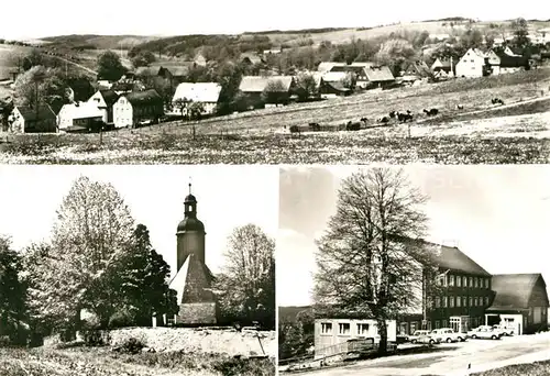 AK / Ansichtskarte Nassau_Erzgebirge Kirche Gasthaus Panorama Nassau Erzgebirge