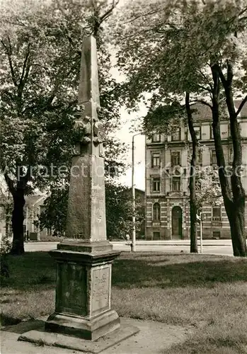 AK / Ansichtskarte Freiberg_Sachsen Postmeilensaeule Freiberg Sachsen