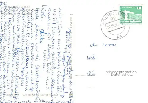 AK / Ansichtskarte Freiberg_Sachsen Postmeilensaeule Freiberg Sachsen