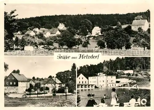 AK / Ansichtskarte Hetzdorf_Buergel_Thueringen Schwimmbad Panorama Hetzdorf_Buergel_Thueringen