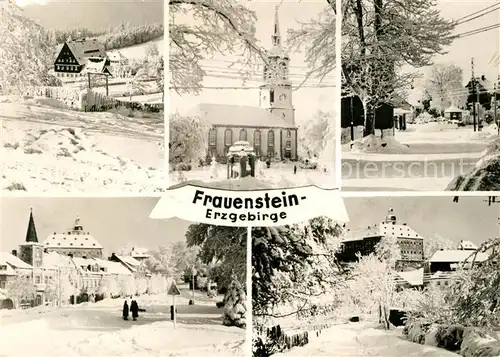 AK / Ansichtskarte Frauenstein_Brand Erbisdorf Winterlandschaften Frauenstein