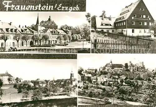 AK / Ansichtskarte Frauenstein_Brand Erbisdorf Platz des Friedens Jugendherberge Max Roescher Frauenstein