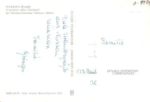 AK / Ansichtskarte Nassau_Brand Erbisdorf Ferienheim Altes Forsthaus  Nassau Brand Erbisdorf