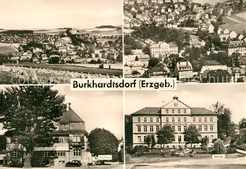 AK / Ansichtskarte Burkhardtsdorf Rathaus Schule Stadtansichten Burkhardtsdorf
