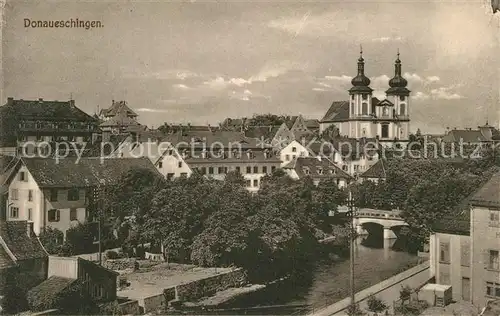 AK / Ansichtskarte Donaueschingen Kirche Panorama Donaueschingen