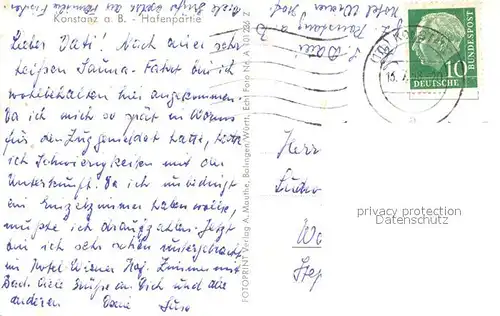 AK / Ansichtskarte Konstanz_Bodensee Hafenpartie Konstanz_Bodensee