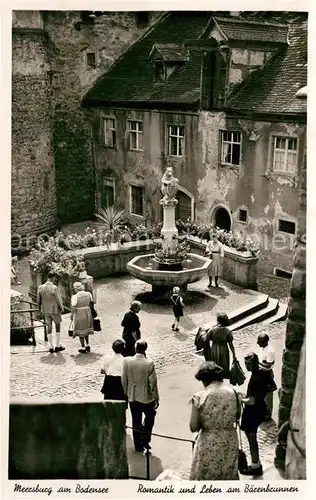 AK / Ansichtskarte Meersburg_Bodensee Romantik und Leben Baerenbrunnen Meersburg Bodensee