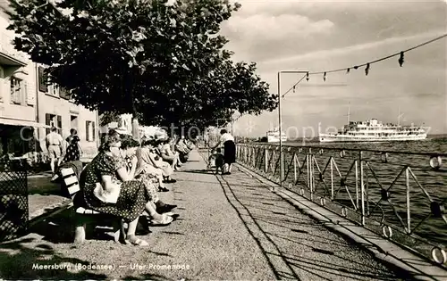 AK / Ansichtskarte Meersburg_Bodensee Uferpromenade Meersburg Bodensee
