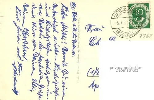 AK / Ansichtskarte Ludwigshafen_Bodensee Guggenbuehl Alpenblick Panorama Ludwigshafen Bodensee