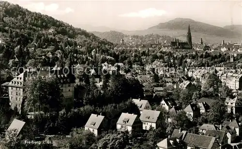 AK / Ansichtskarte Freiburg_Breisgau Stadtpanorama Freiburg Breisgau