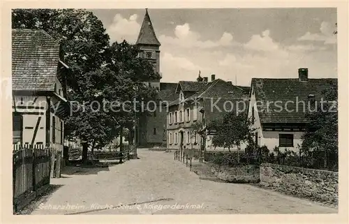 AK / Ansichtskarte Scherzheim Kirche Schule Kriegerdenkmal Scherzheim