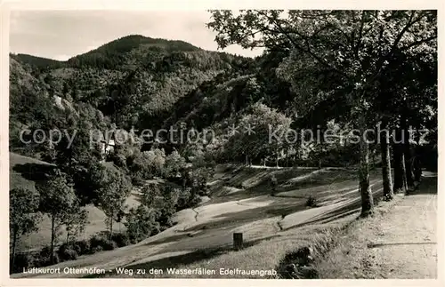 AK / Ansichtskarte Ottenhoefen_Schwarzwald Panorama zu den Wasserfaellen Edelfreuengrab Ottenhoefen Schwarzwald