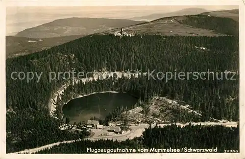 AK / Ansichtskarte Mummelsee Fliegeraufnahme Mummelsee