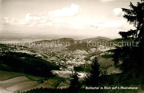 AK / Ansichtskarte Buehlertal Panorama Rheinebene Buehlertal