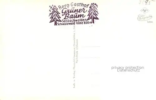 AK / Ansichtskarte Sasbachwalden Ruine Brigittenschloss  Sasbachwalden