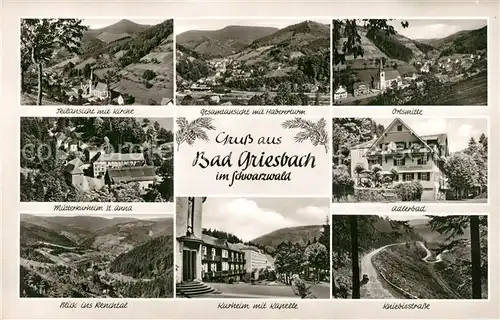 AK / Ansichtskarte Bad_Griesbach_Schwarzwald  Kirche Habererturm Muetterkurheim Sankt Anna Kurheim Kapelle Bad_Griesbach