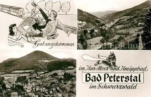 AK / Ansichtskarte Bad_Peterstal Griesbach Panorama Karikatur Bad_Peterstal Griesbach