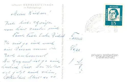 AK / Ansichtskarte Warmensteinach Kropfbachtal Panorama Warmensteinach