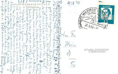 AK / Ansichtskarte Warmensteinach Hohe Wacht Panorama Warmensteinach