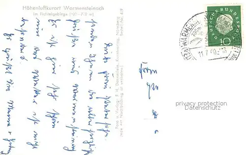 AK / Ansichtskarte Warmensteinach Panorama Warmensteinach