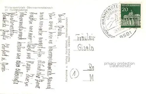 AK / Ansichtskarte Oberwarmensteinach Teilansicht Oberwarmensteinach