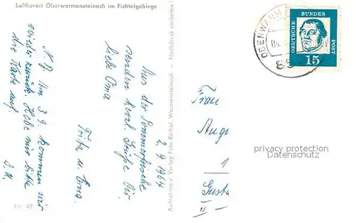 AK / Ansichtskarte Oberwarmensteinach Teilansicht mit Kirche Oberwarmensteinach