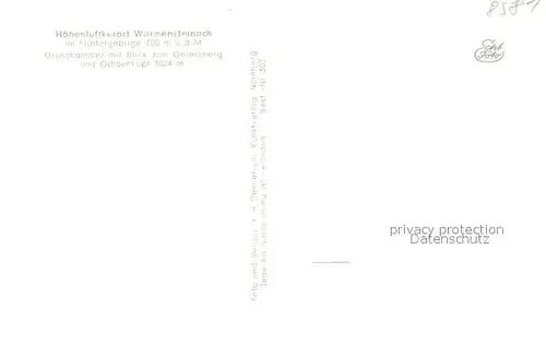 AK / Ansichtskarte Warmensteinach Grenzhammer mit Geiersberg und Ochsenkopf Warmensteinach