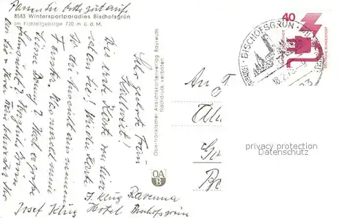 AK / Ansichtskarte Bischofsgruen Winterpanorama Bischofsgruen