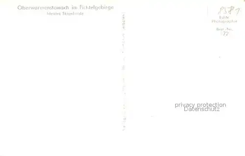 AK / Ansichtskarte Oberwarmensteinach Winteridyll Oberwarmensteinach