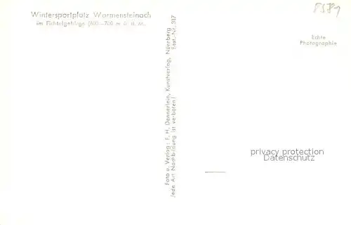 AK / Ansichtskarte Warmensteinach Winterpanorama Warmensteinach