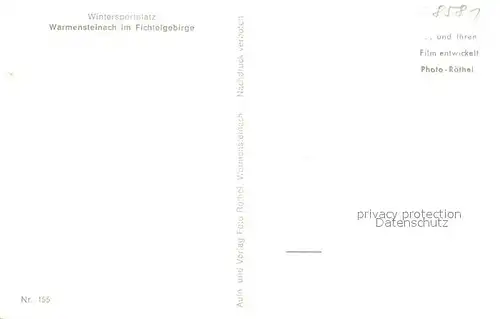 AK / Ansichtskarte Warmensteinach Hohe Wacht Panorama Warmensteinach